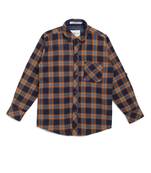 Orange plain cotton kids-tops