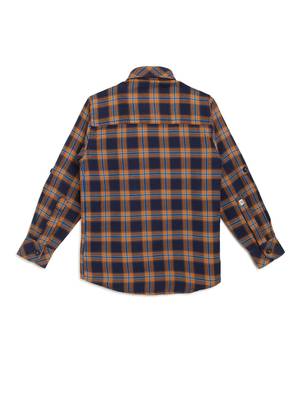 Orange plain cotton kids-tops 2