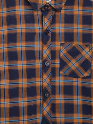 Orange plain cotton kids-tops 4