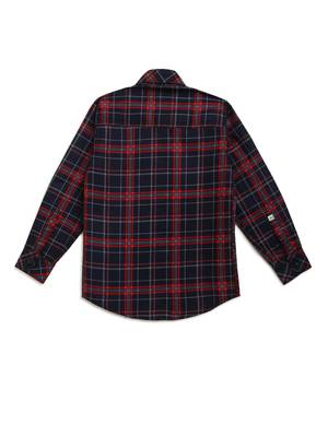 Red plain cotton kids-tops 2