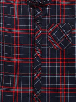 Red plain cotton kids-tops 4