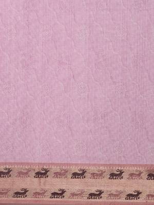 CLASSICATE from the house of The Chennai Silks Purple Coimbatore Pure Cotton Saree With Running Blouse 4