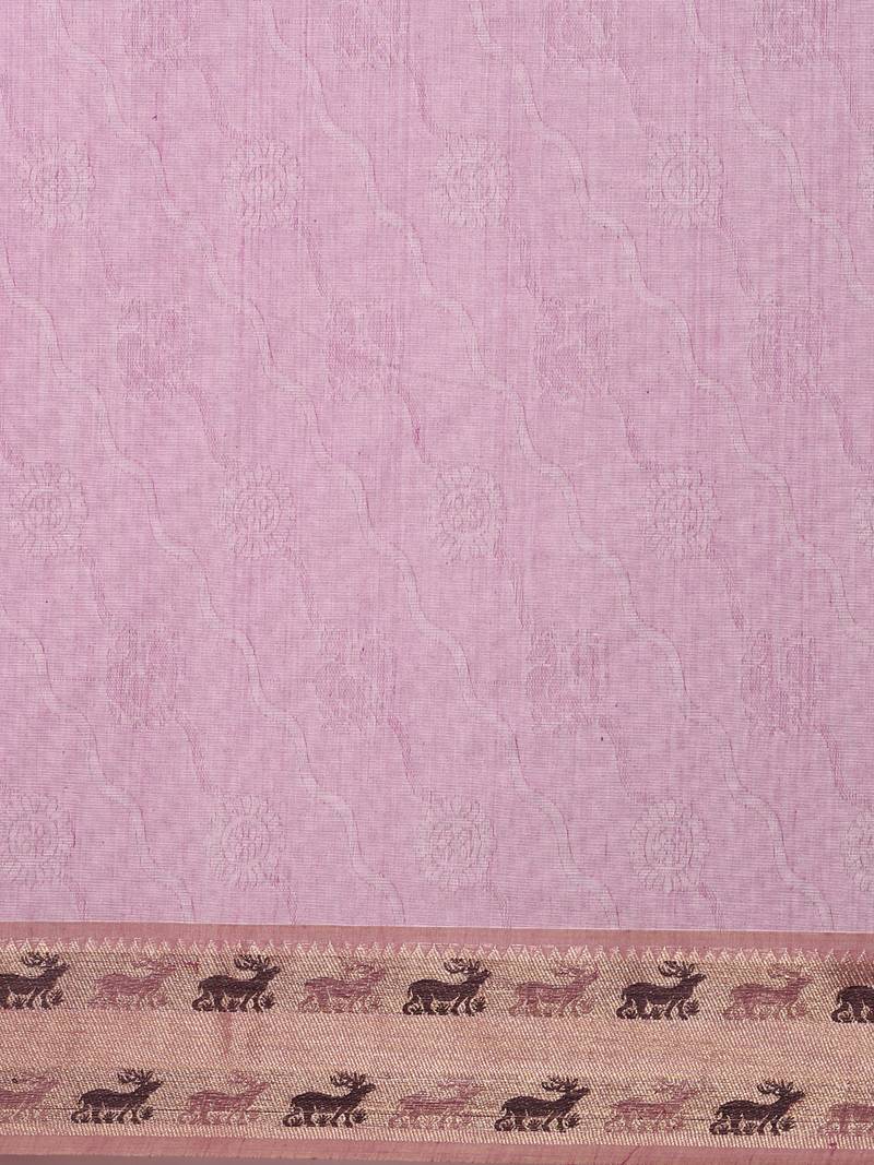 CLASSICATE from the house of The Chennai Silks Purple Coimbatore Pure Cotton Saree With Running Blouse