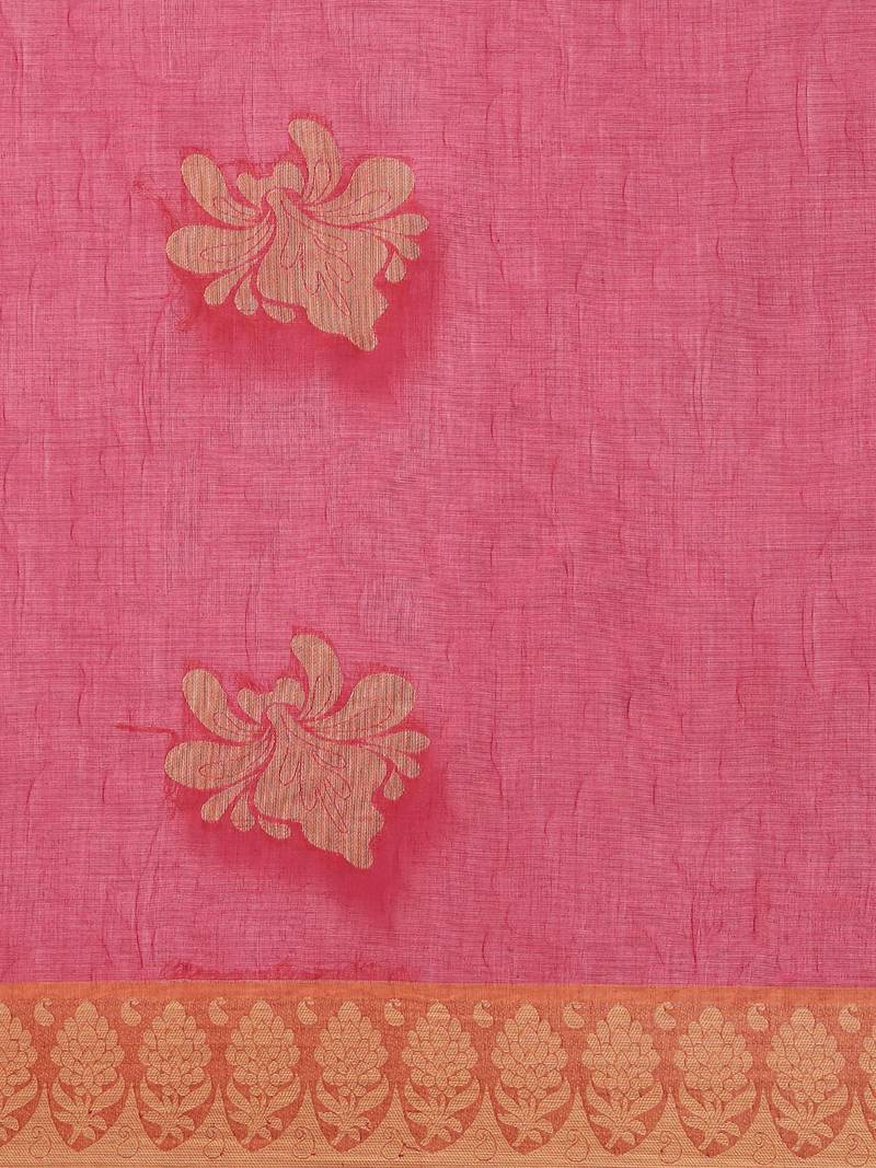 CLASSICATE from the house of The Chennai Silks Red Coimbatore Pure Cotton Saree With Running Blouse