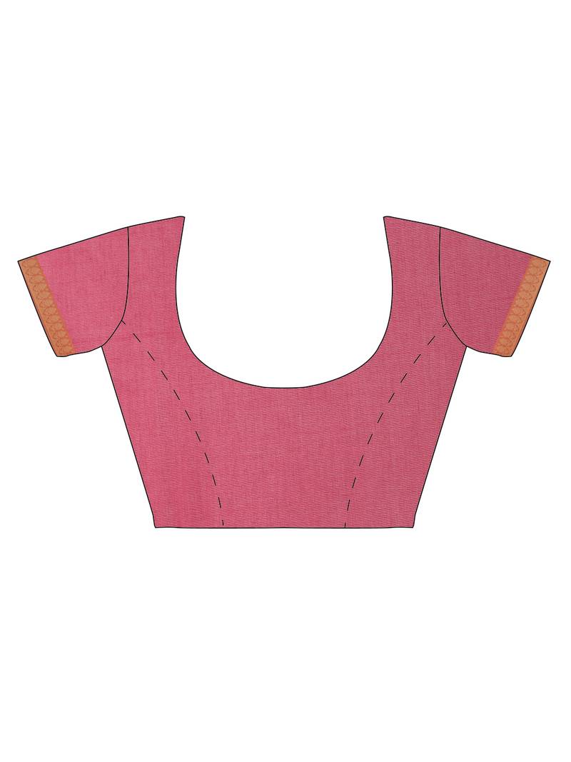 CLASSICATE from the house of The Chennai Silks Red Coimbatore Pure Cotton Saree With Running Blouse