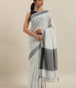 CLASSICATE from the house of The Chennai Silks Off-White Kanchi Pure Cotton Saree With Running Blouse