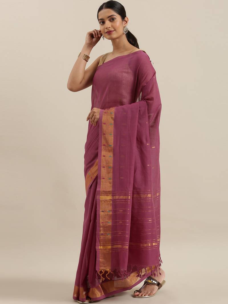 CLASSICATE from the house of The Chennai Purple Venkatagiri Pure Cotton Saree
