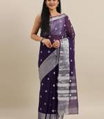 Classicate From The House Of The Chennai Silks Violet Venkatagiri Pure Cotton Saree Without Blouse
