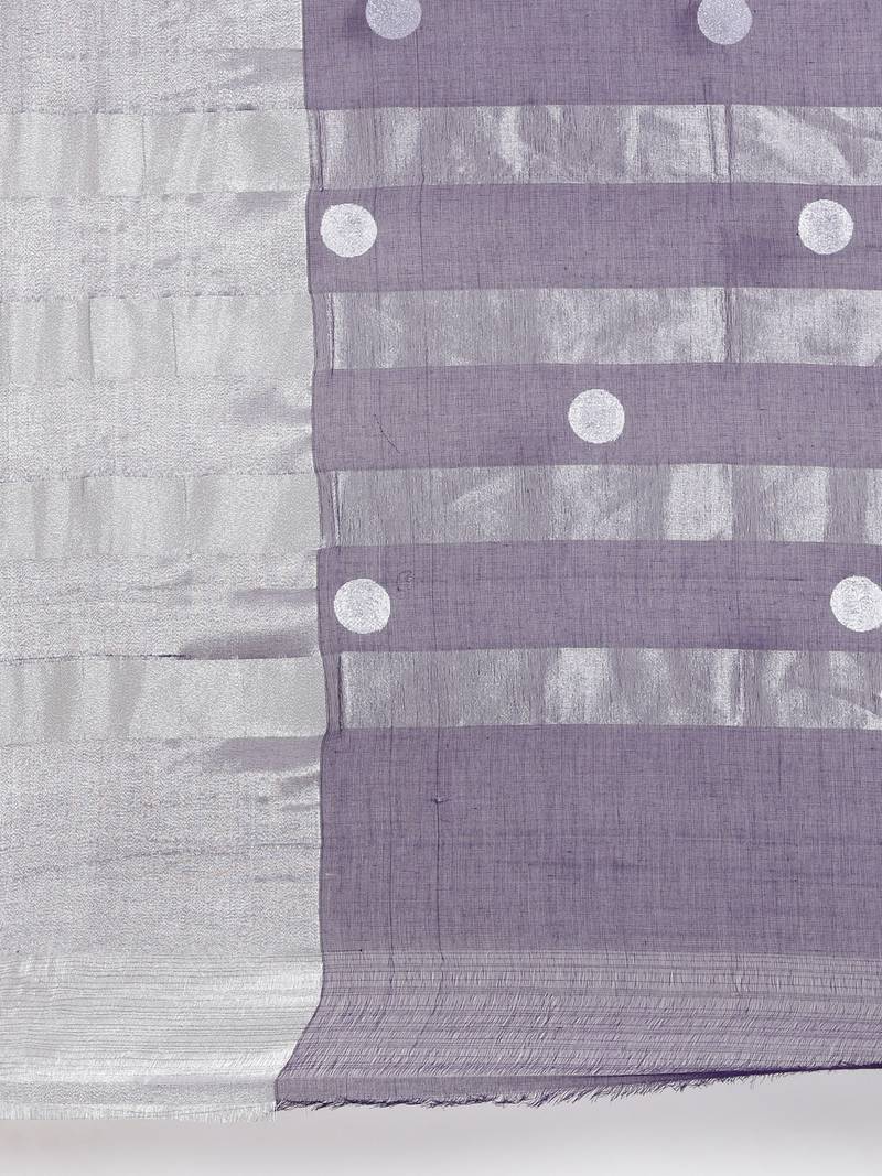 Classicate From The House Of The Chennai Silks Violet Venkatagiri Pure Cotton Saree Without Blouse