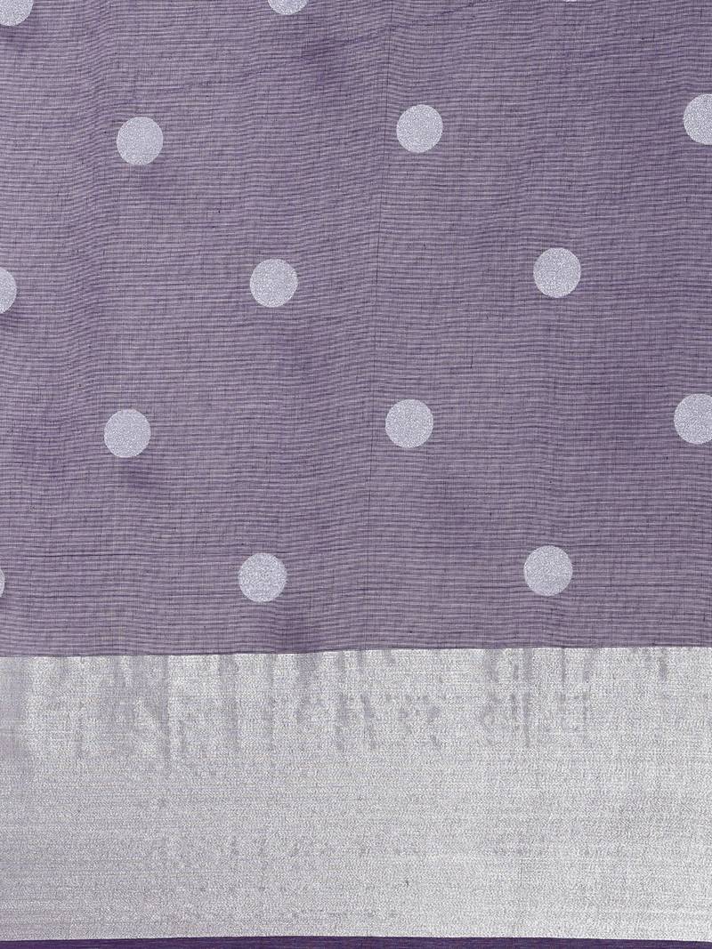 Classicate From The House Of The Chennai Silks Violet Venkatagiri Pure Cotton Saree Without Blouse