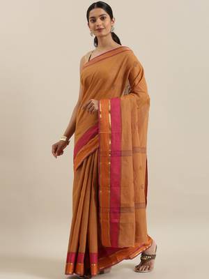 CLASSICATE from the house of The Chennai Silks Brown Chettinad Pure Cotton Saree 2