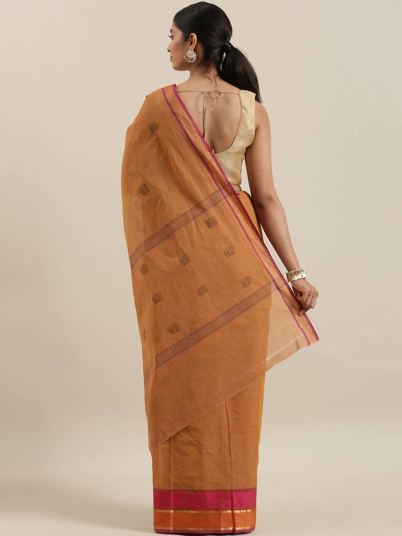 CLASSICATE from the house of The Chennai Silks Brown Chettinad Pure Cotton Saree