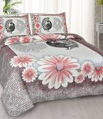 ridan cotton multicolour printed king size double bed sheet with pillow cover