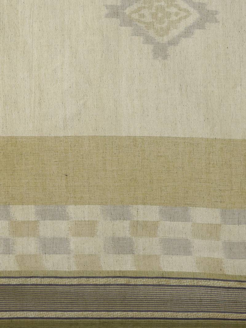 CLASSICATE from the house of The Chennai Silks Green Bengal Tant Pure Cotton Saree Without Blouse