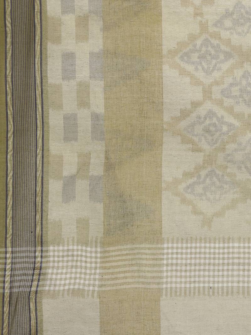 CLASSICATE from the house of The Chennai Silks Green Bengal Tant Pure Cotton Saree Without Blouse