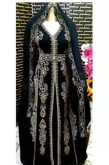 Black Islamic Wedding Kaftan for Women