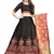 Mameraa Black Jacquard Silk Semi-stitched Lehenga Choli