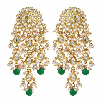Traditional Kundan Pearl Earrings & For Women 2