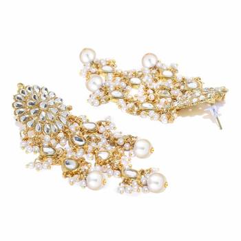 Traditional Kundan Pearl Earrings & For Women 4
