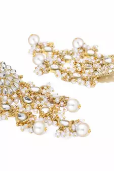 Traditional Kundan Pearl Earrings & For Women