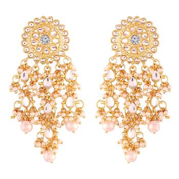Traditional Kundan Pearl Earrings & For Women 5