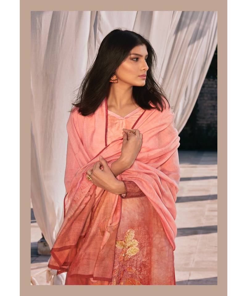 Pure Cotton Silk Digital Print Unstitched Dress Material for Women