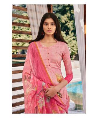 Pure Cotton Silk Digital Print Unstitched Dress Material for Women 2