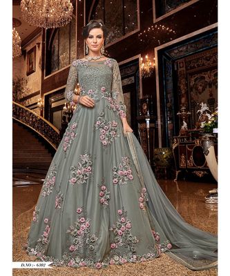 stone work long frocks