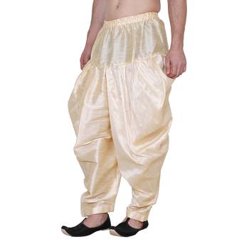 Cream SILK Mens dhoti 3