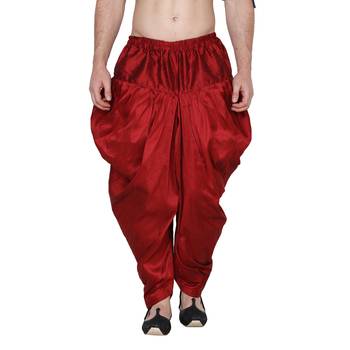 Maroon SILK Mens dhoti 1