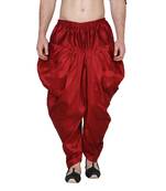 Maroon SILK Mens dhoti