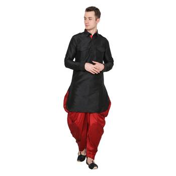 Maroon SILK Mens dhoti 2