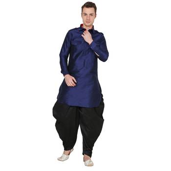 Black SILK Mens dhoti 2