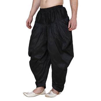 Black SILK Mens dhoti 3