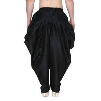 Black SILK Mens dhoti 4