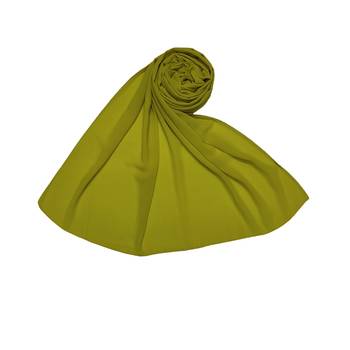 Plain Chiffon Hijab - Green - Size - 75/185 CM 1