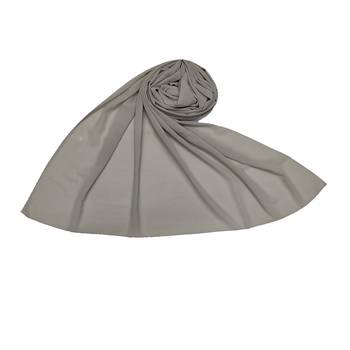 Plain Chiffon Hijab - Grey - Size - 75/185 CM 1