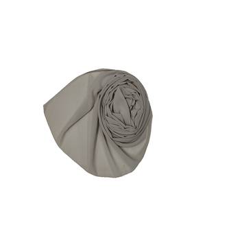 Plain Chiffon Hijab - Grey - Size - 75/185 CM 2