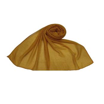 Ribbed Cotton Hijab - Yellow - Size - 75/185 CM 1