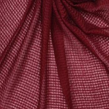 Ribbed Cotton Hijab - Maroon - Size - 75/185 CM 4