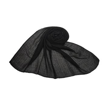 Ribbed Cotton Hijab - Black - Size - 75/185 CM 1