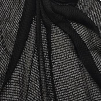 Ribbed Cotton Hijab - Black - Size - 75/185 CM 4