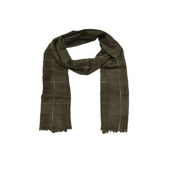 Square Box Checkered Cotton Grid Hijab- Dark Green - Size - 75/185 CM 3