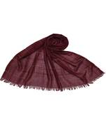Square Box Checkered Cotton Grid Hijab- Maroon - Size - 75/185 CM