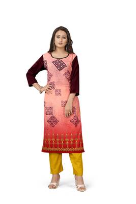 Latest multicolor crepe kurti 1