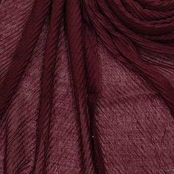 Cotton Crush Hijab With Fringe's - Maroon - Size - 75/185 CM 4