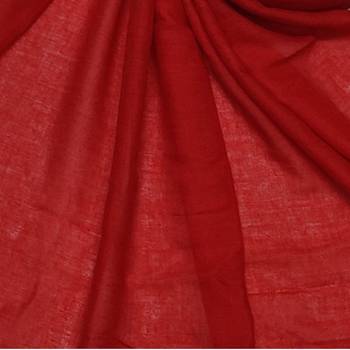Cotton Stole With Colourful Fringe's - Red - Size - 75/185 CM 4