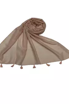 White Threaded Grid Hijab - Purple - Size - 75/185 CM