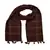 White Threaded Grid Hijab - Coffee - Size - 75/185 CM