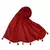 White Threaded Grid Hijab - Red - Size - 75/185 CM